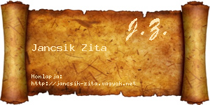 Jancsik Zita névjegykártya
