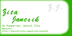 zita jancsik business card